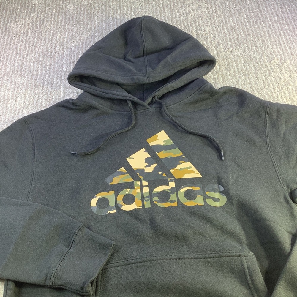 Adidas Men Camo Bos Hoodie Sweatshirt Black Size S NWT‎